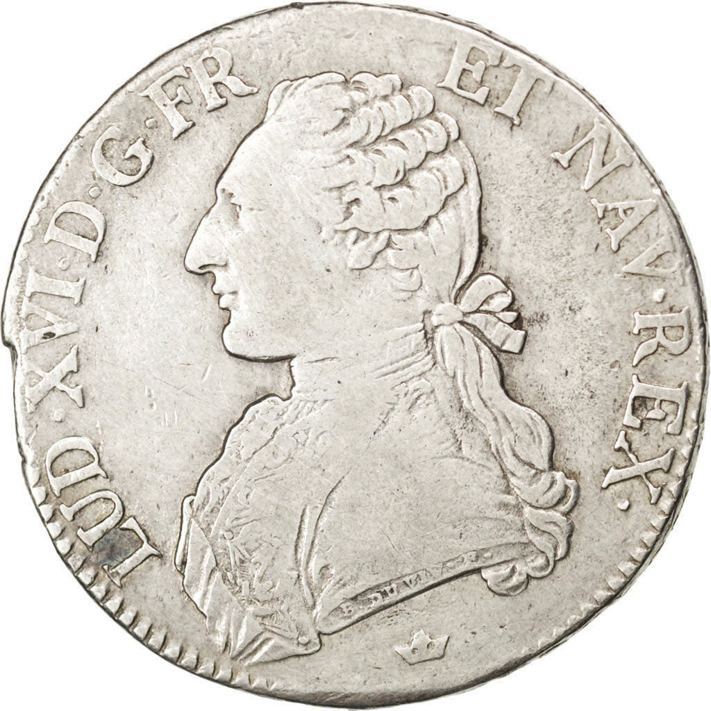 FRANCE, Écu aux branches d'olivier, ECU, 1777, Toulouse, KM #564.10, VF(30-35), 