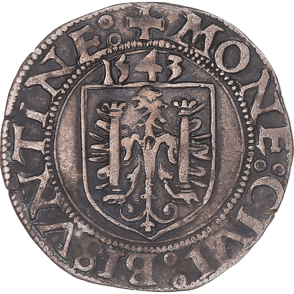 Monnaie, Régions françaises, Franche-Comté, Carolus, 1543, Besançon, TTB+