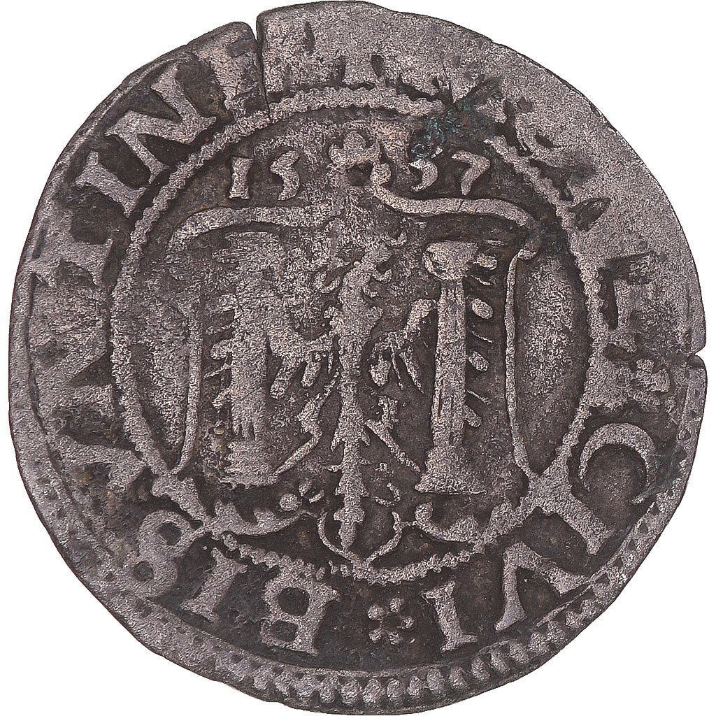 Coin, FRENCH STATES, Franche-Comté, Carolus, 1537, Besançon, VF(20-25), Billon