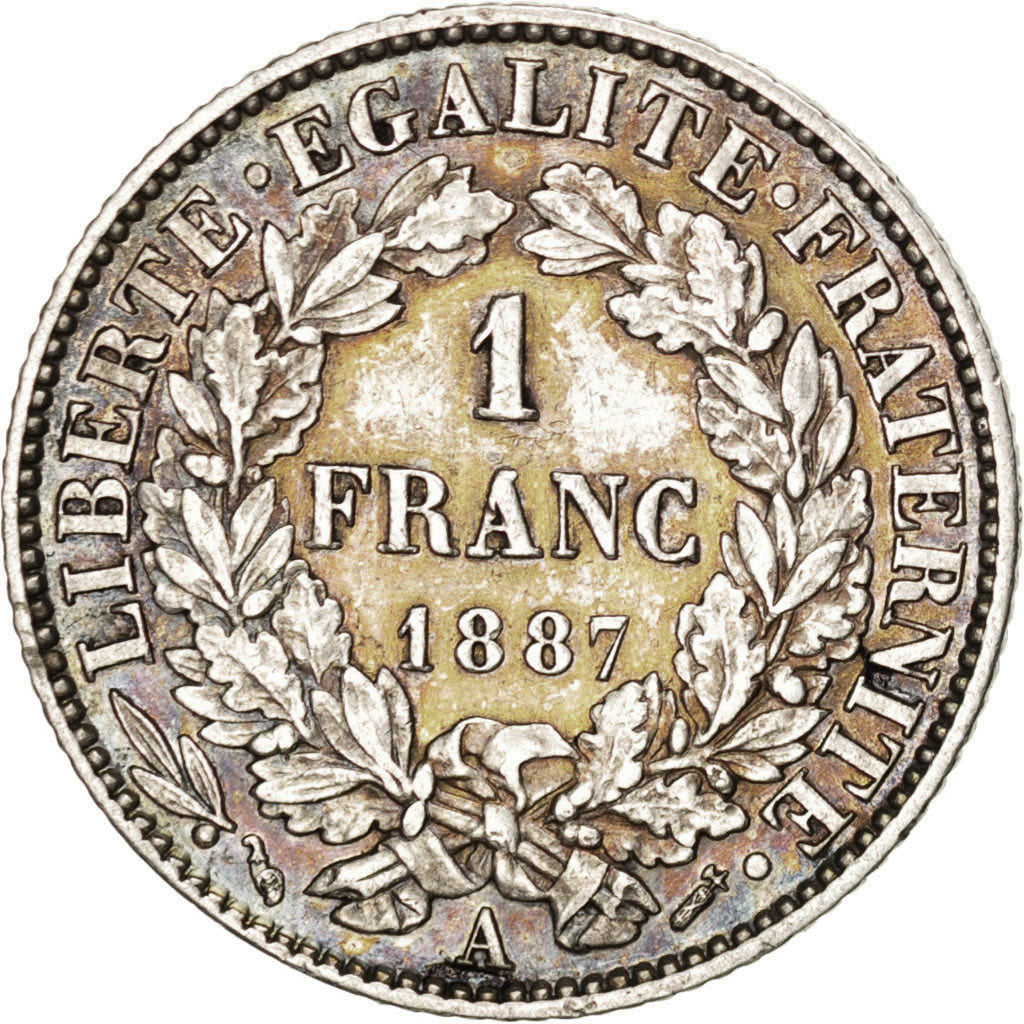 Francia, Cérès, Franc, 1887, Paris, SPL, Argento, KM:822.1, Gadoury:465a