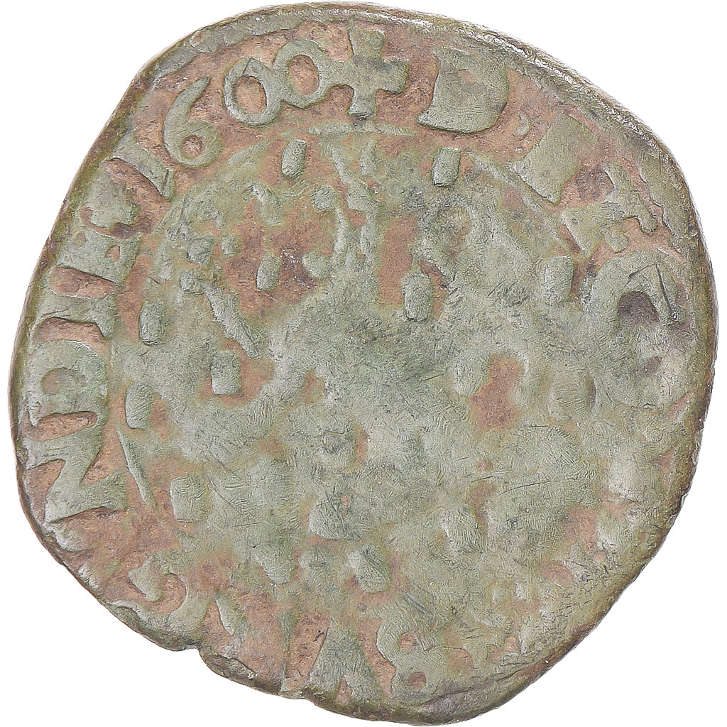 Coin, FRENCH STATES, Franche-Comté, Philip II, 2 Deniers, 1600, Dole, F(12-15)