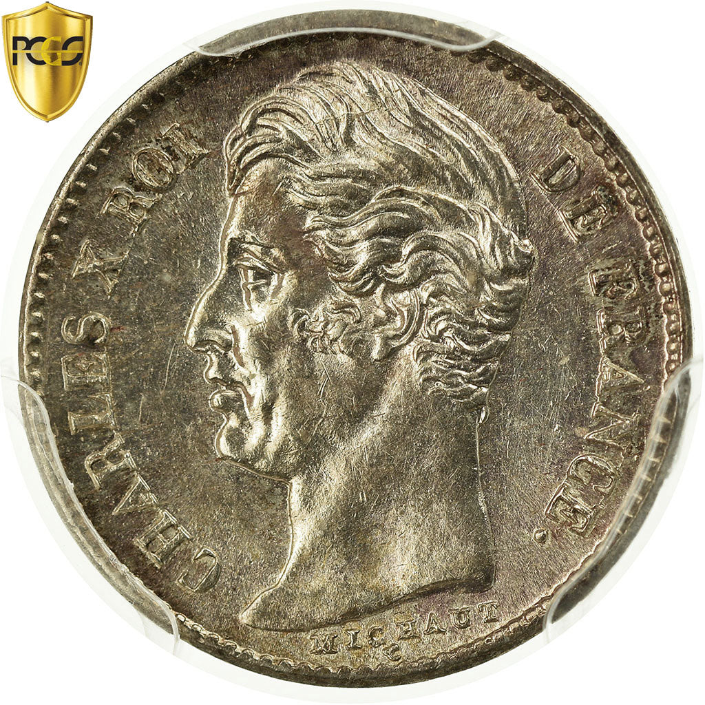 Coin, France, Charles X, 1/4 Franc, 1829, Lille, PCGS, MS62, MS(60-62), Silver