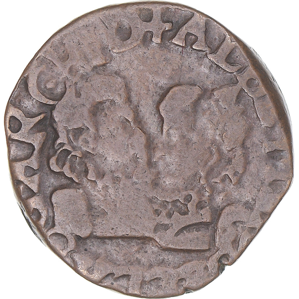 Coin, FRENCH STATES, Franche-Comté, Albert & Isabella, 2 Deniers, 1617, Dole