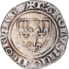 Coin, France, Charles VI, Blanc Guénar, Saint-Quentin, EF(40-45), Silver