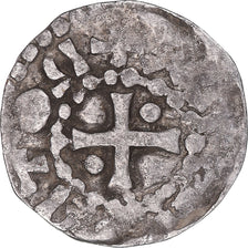 Monnaie, France, Robert II, Denier, ca. 987-990, Soissons, légende rétrograde