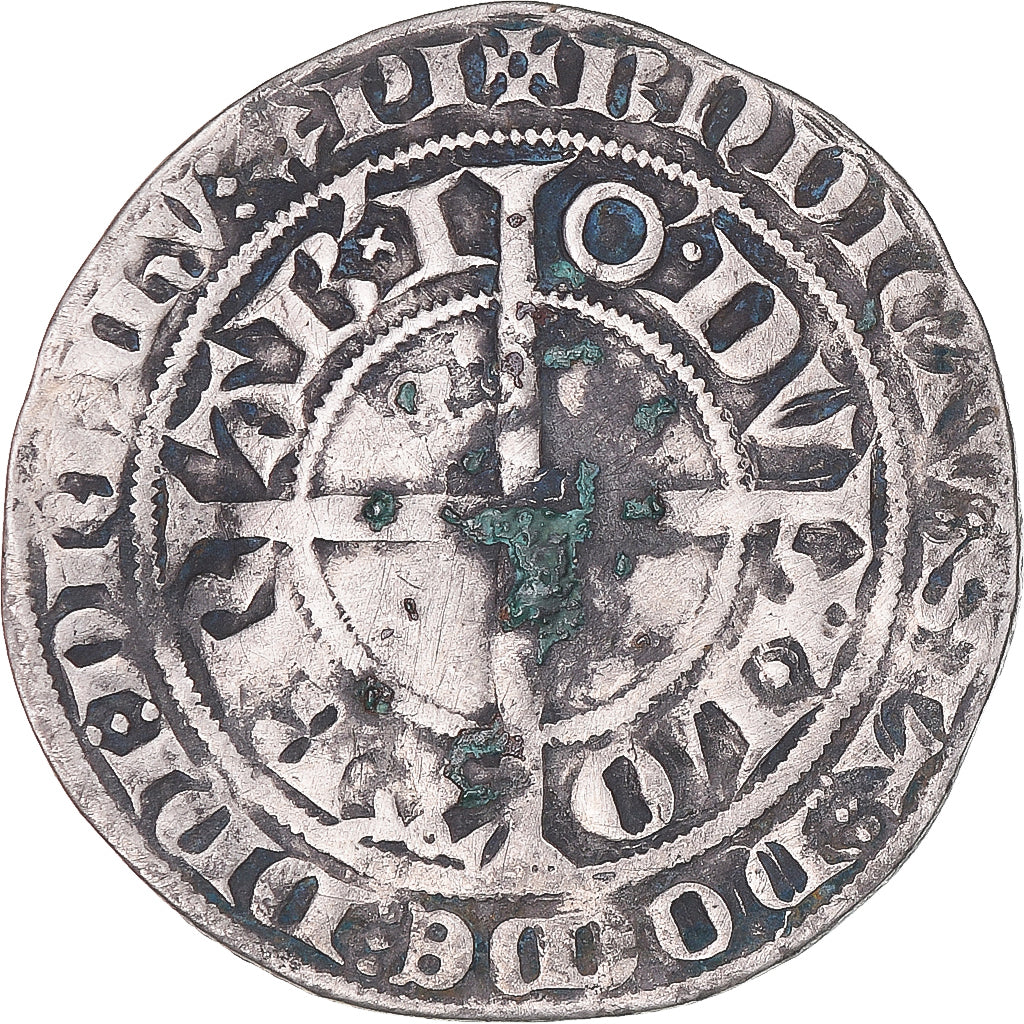 Münze, Belgien, duché de Brabant, Jean III, Gros compagnon au lion, 1312-1355
