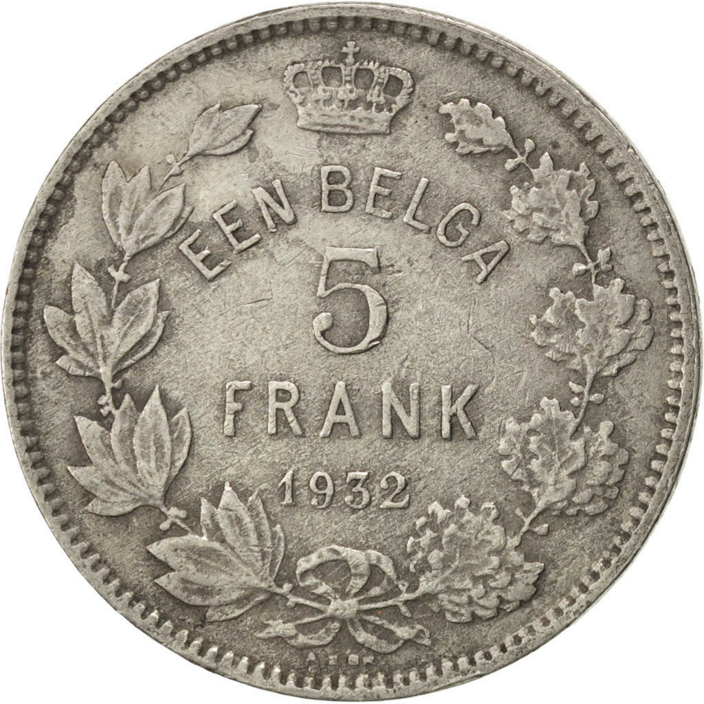 Monnaie, Belgique, 5 Francs, 5 Frank, 1932, TTB, Nickel, KM:98