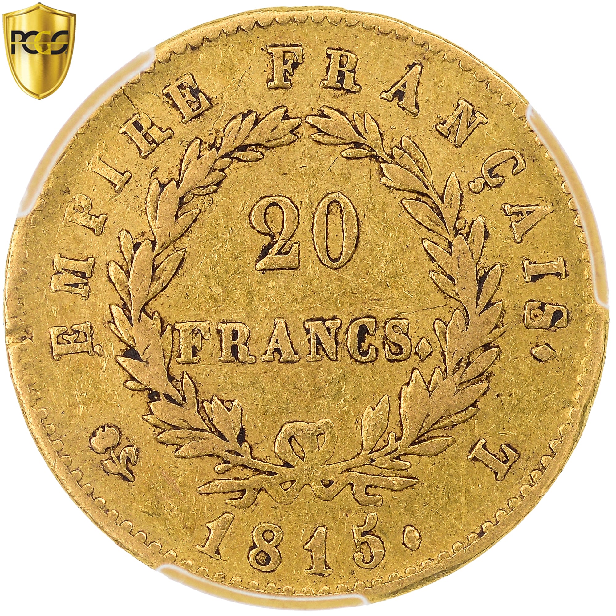 Coin, France, Napoleon I, 20 Francs, 1815, Bayonne, PCGS, XF40, EF(40-45), Gold
