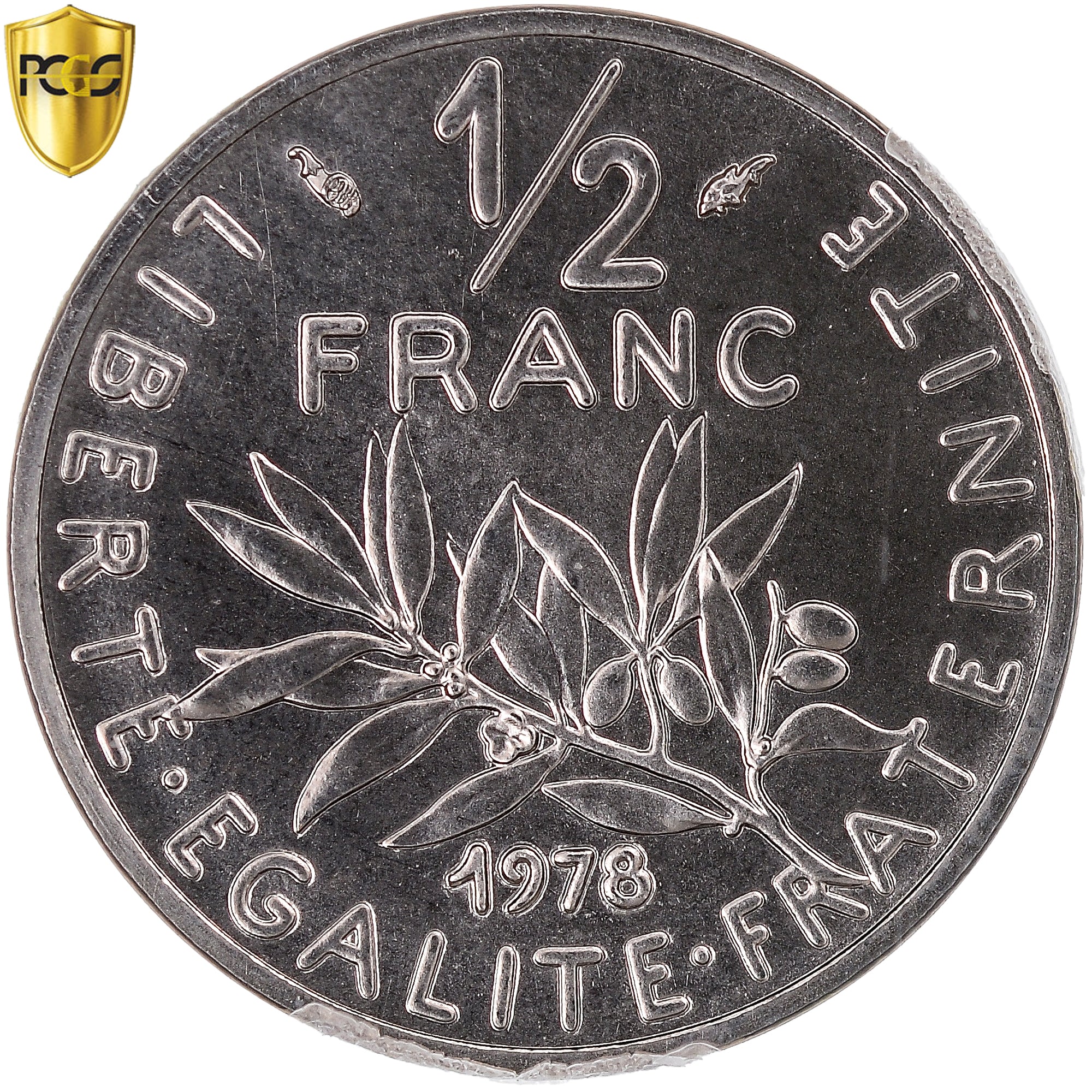 Moneda, Francia, Semeuse, 1/2 Franc, 1978, Monnaie de Paris, Piéfort, PCGS