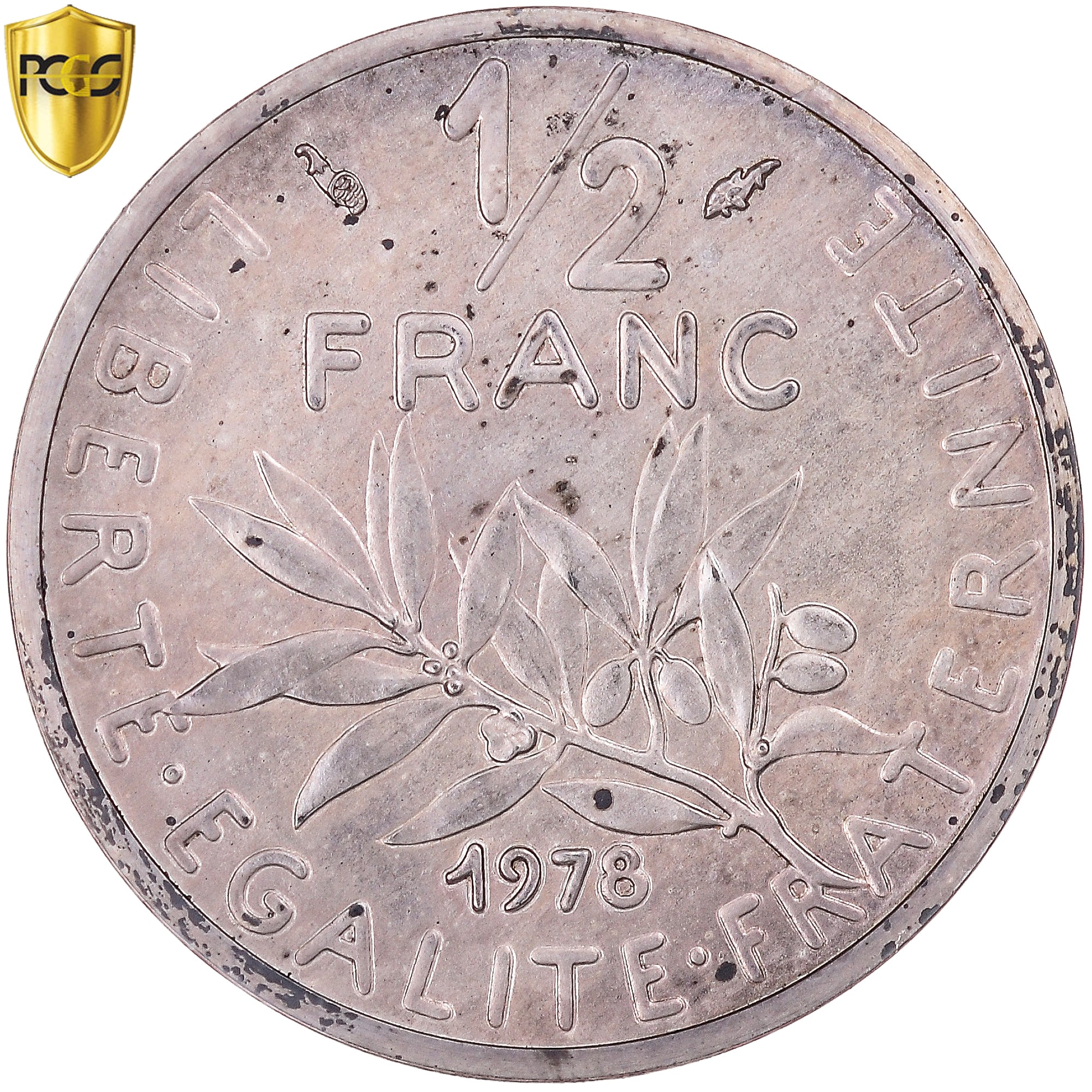 Monnaie, France, Semeuse, 1/2 Franc, 1978, Monnaie de Paris, Piéfort, PCGS