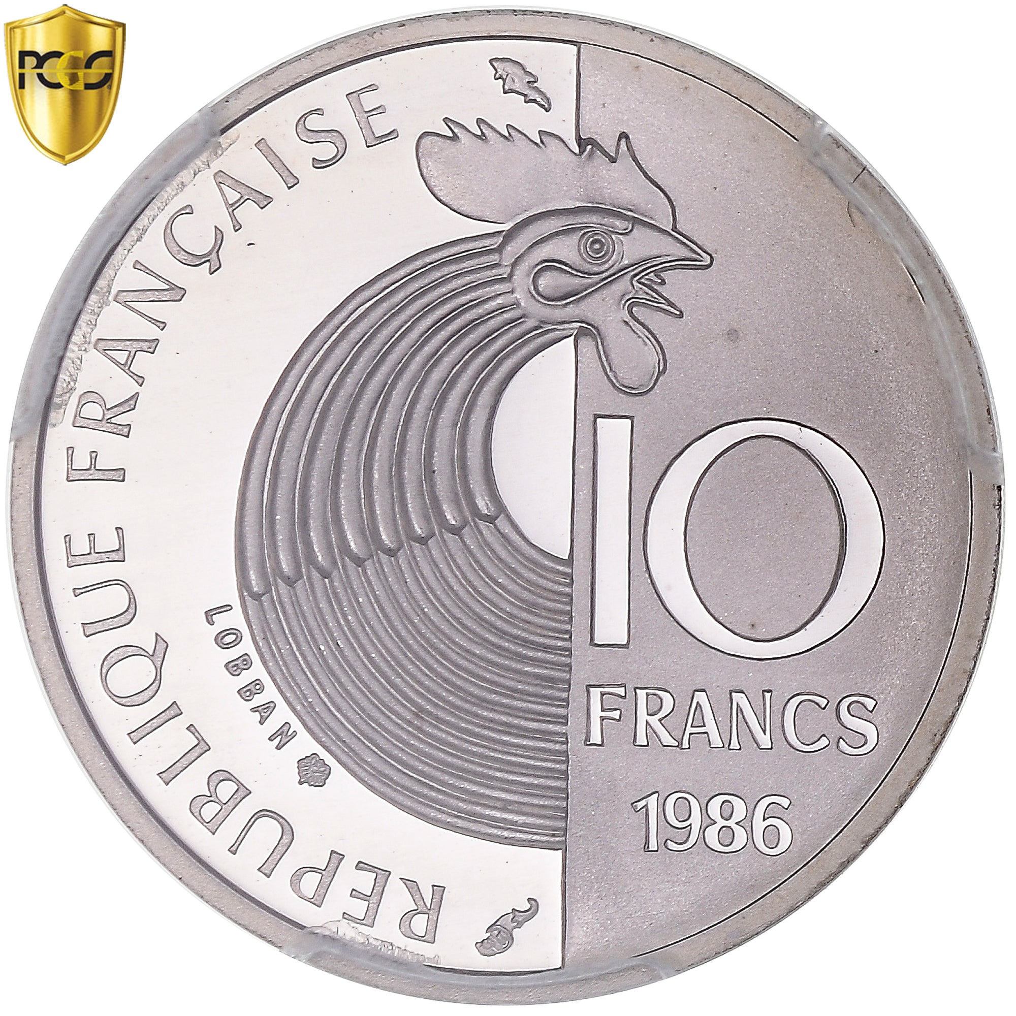 Münze, Frankreich, Schuman, 10 Francs, 1986, Monnaie de Paris, PCGS, PR69DCAM