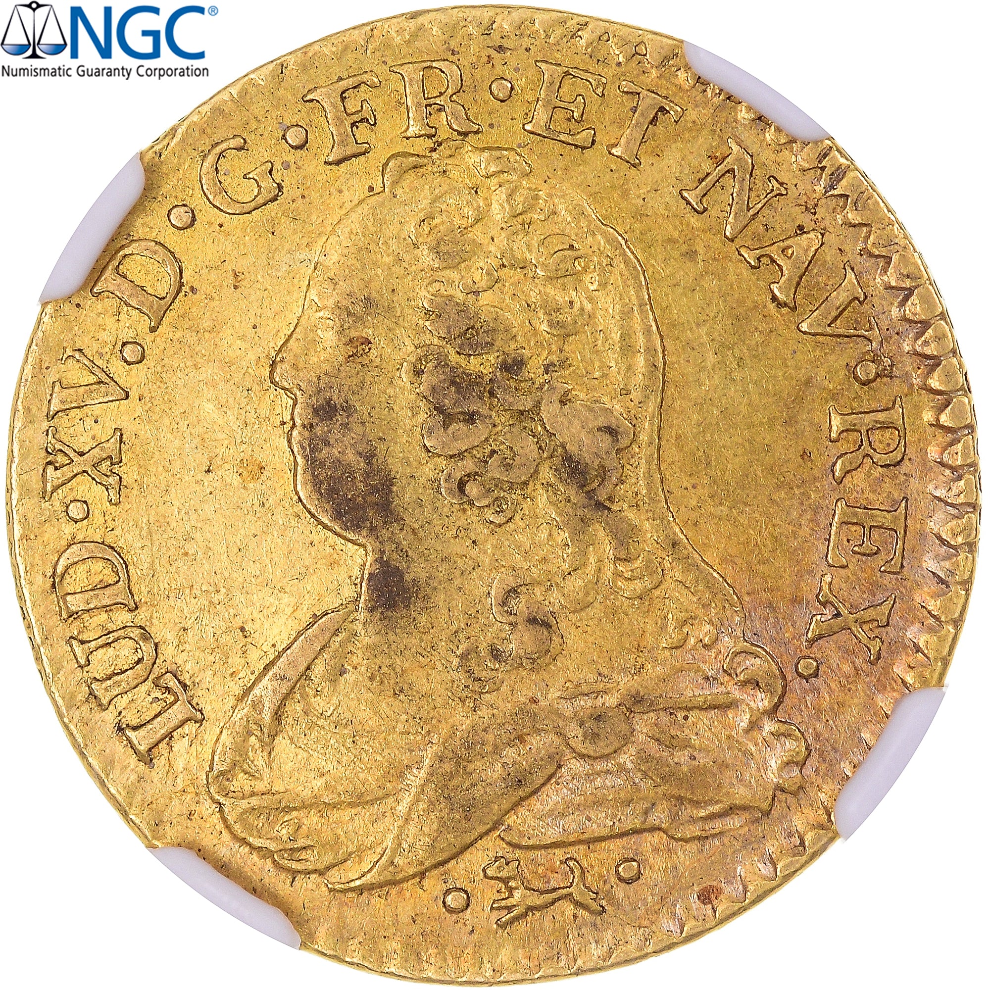 Coin, France, Louis XV, Louis d'or aux lunettes, 1738, Bayonne, TOP POP, NGC
