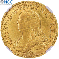 Coin, France, Louis XV, Louis d'or aux lunettes, 1733, Reims, TOP POP, NGC