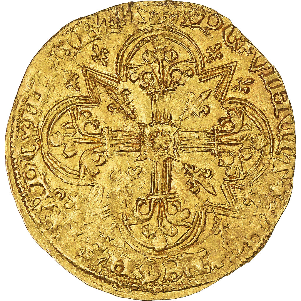 Monnaie, France, Charles VI, Agnel d'or, 1417-1422, Saint-Lô, SUP, Or