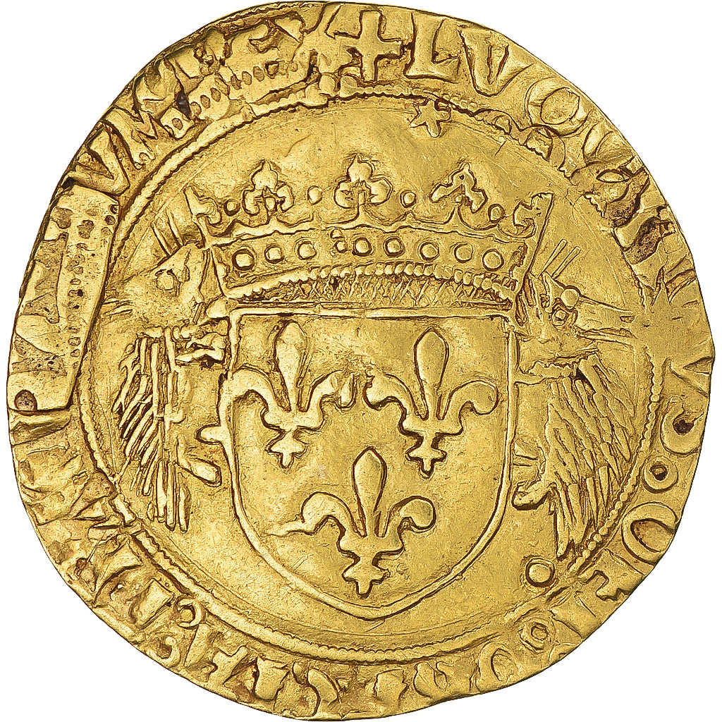 Coin, France, Louis XII, Ecu d'or aux Porcs-Epics, 1507-1515, Lyon, AU(50-53)