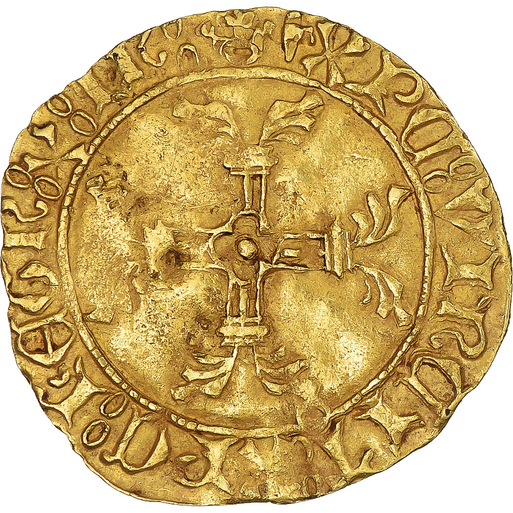 Münze, Frankreich, Charles VII, 1/2 écu d'or à la couronne, 1445-1447, La