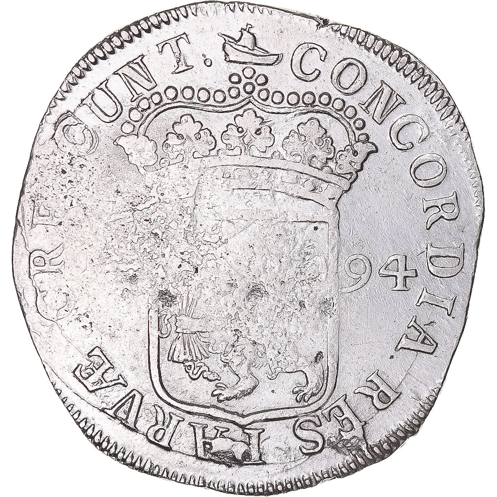 Coin, Netherlands, WEST FRIESLAND, Silver Ducat, 1694, Enkhuizen, VF(30-35)