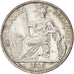 FRENCH INDO-CHINA, 50 Cents, 1936, Paris, KM #4a.2, AU(50-53), Silver, Lecompte.