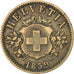 SWITZERLAND, 20 Rappen, 1859, Bern, KM #7, EF(40-45), Billon, 3.23