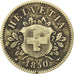 Coin, Switzerland, 10 Rappen, 1850, Strasbourg, VF(20-25), Billon, KM:6