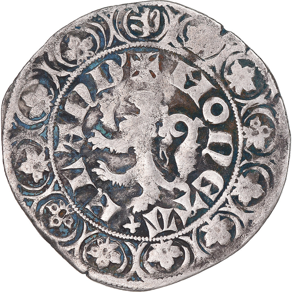Coin, France, Flanders, Louis II de Mâle, Gros, 1346-1384, VF(30-35), Silver