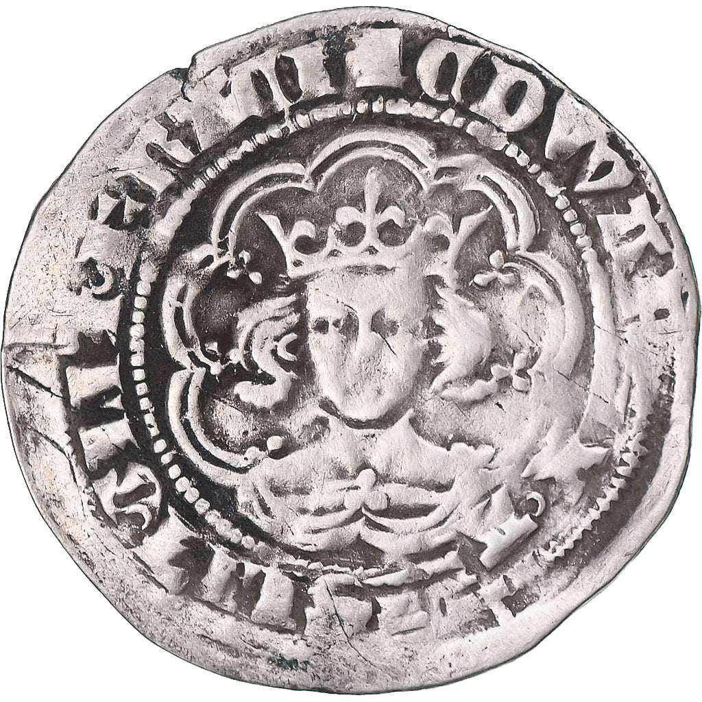 Coin, Great Britain, Edward III, 1/2 Gros, 1327-1377, London, VF(30-35), Silver