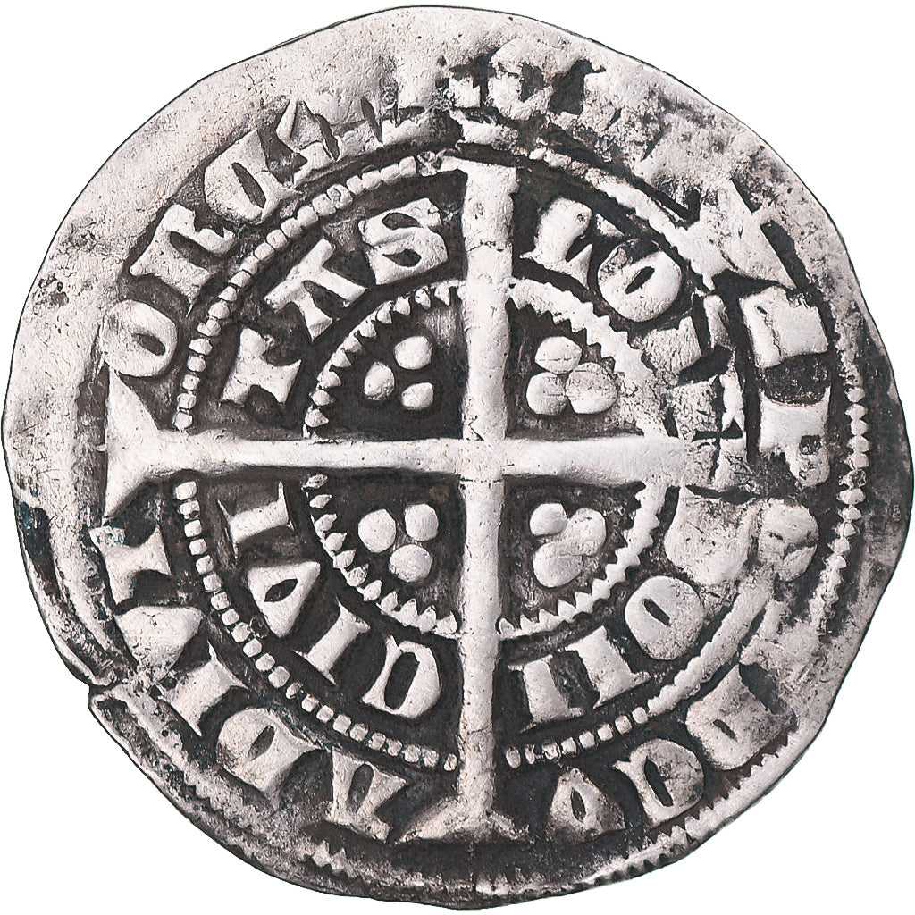 Coin, Great Britain, Edward III, 1/2 Gros, 1327-1377, London, VF(30-35), Silver
