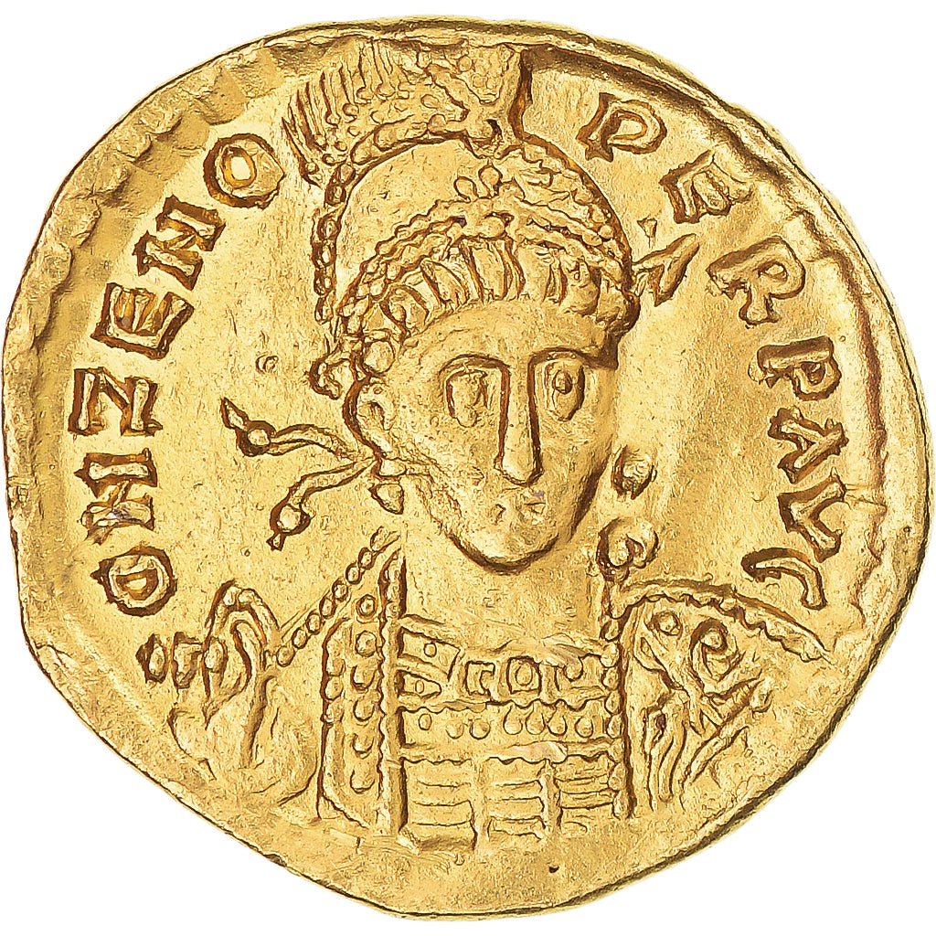 Moneta, Zeno, Solidus, 476-491, Constantinople, SPL-, Oro, RIC:X 910 and 929