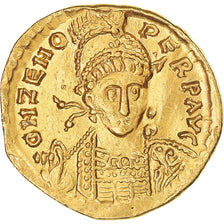 Moneda, Zeno, Solidus, 476-491, Constantinople, EBC, Oro, RIC:X 910 and 929