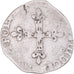 Moeda, França, Henri III, 1/4 Ecu, Rennes, VF(30-35), Prata, Gadoury:494
