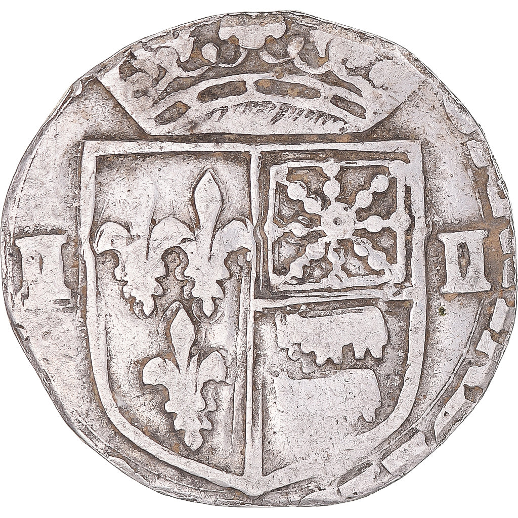 Moneta, Francja, Henri IV - Louis XIII, 1/4 Ecu de Béarn, rogné, VF(30-35)