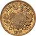 SWITZERLAND, 2 Rappen, 1915, Bern, KM #4.2, AU(55-58), Bronze, 20, 2.50