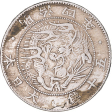 Monnaie, Japon, Mutsuhito, 50 Sen, Yr.3(1870), Osaka, TB+, Argent, KM:4