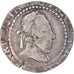 Moneta, Francja, Henri III, 1/4 Franc au col plat, Rouen, VF(20-25), Srebro