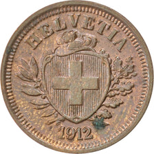 SWITZERLAND, Rappen, 1912, Bern, KM #3.2, AU(55-58), Bronze, 16, 1.49
