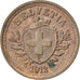SWITZERLAND, Rappen, 1912, Bern, KM #3.2, AU(55-58), Bronze, 16, 1.49