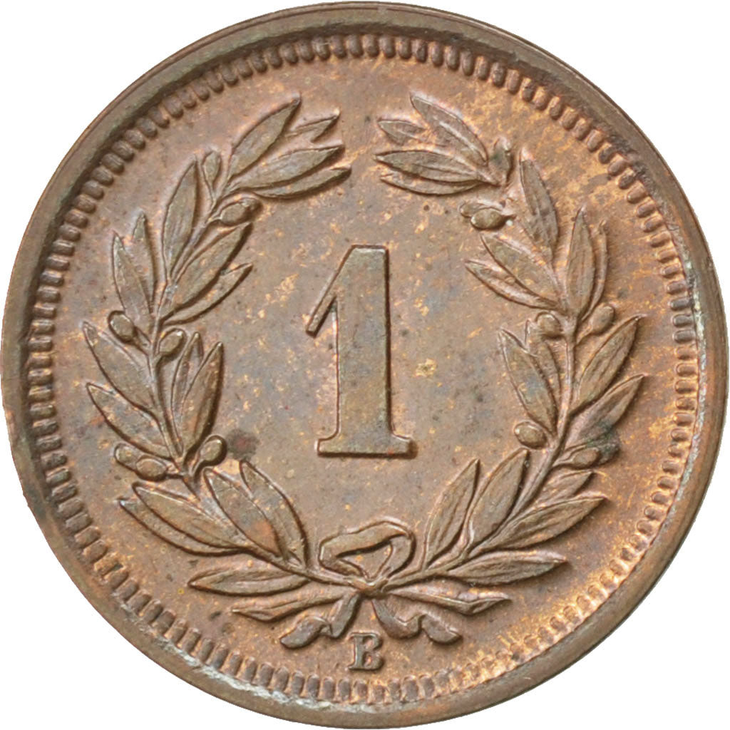SWITZERLAND, Rappen, 1912, Bern, KM #3.2, AU(55-58), Bronze, 16, 1.49