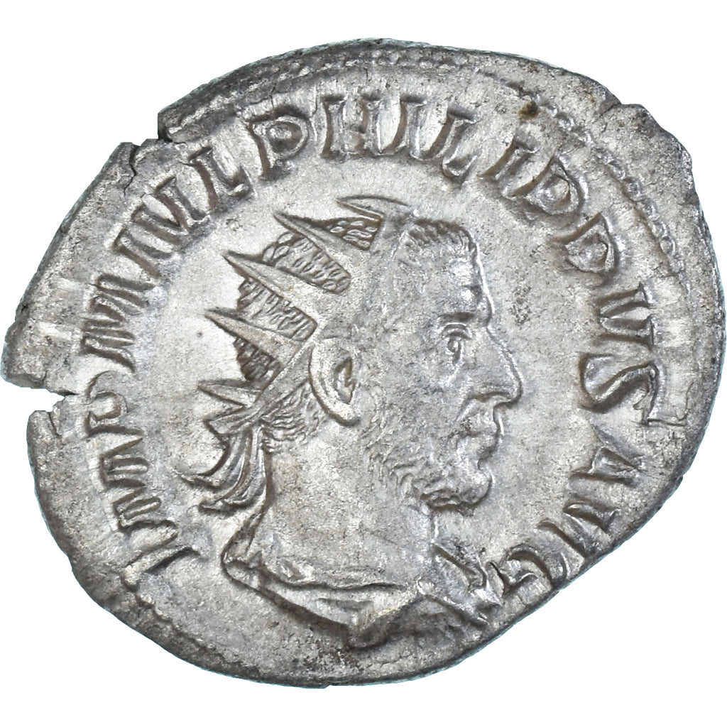 Coin, Philip I, Antoninianus, 244-247, Rome, AU(55-58), Silver, RIC:31