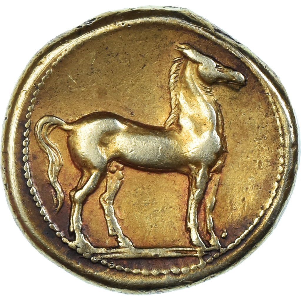 Monnaie, Zeugitana, Trihémistatère, 255-241 BC, Carthage, TTB+, Electrum