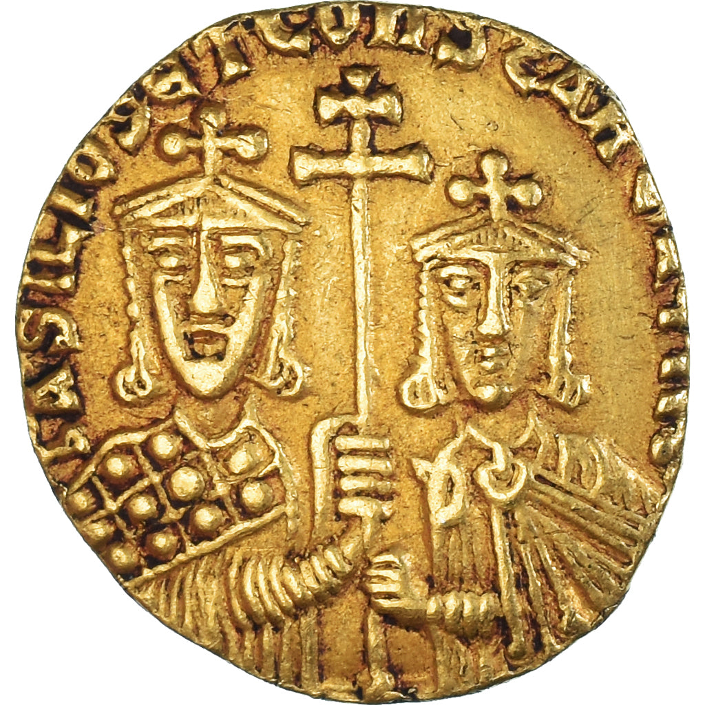 Coin, Basil I the Macedonian, with Constantine VII, Solidus, ca. 868-870