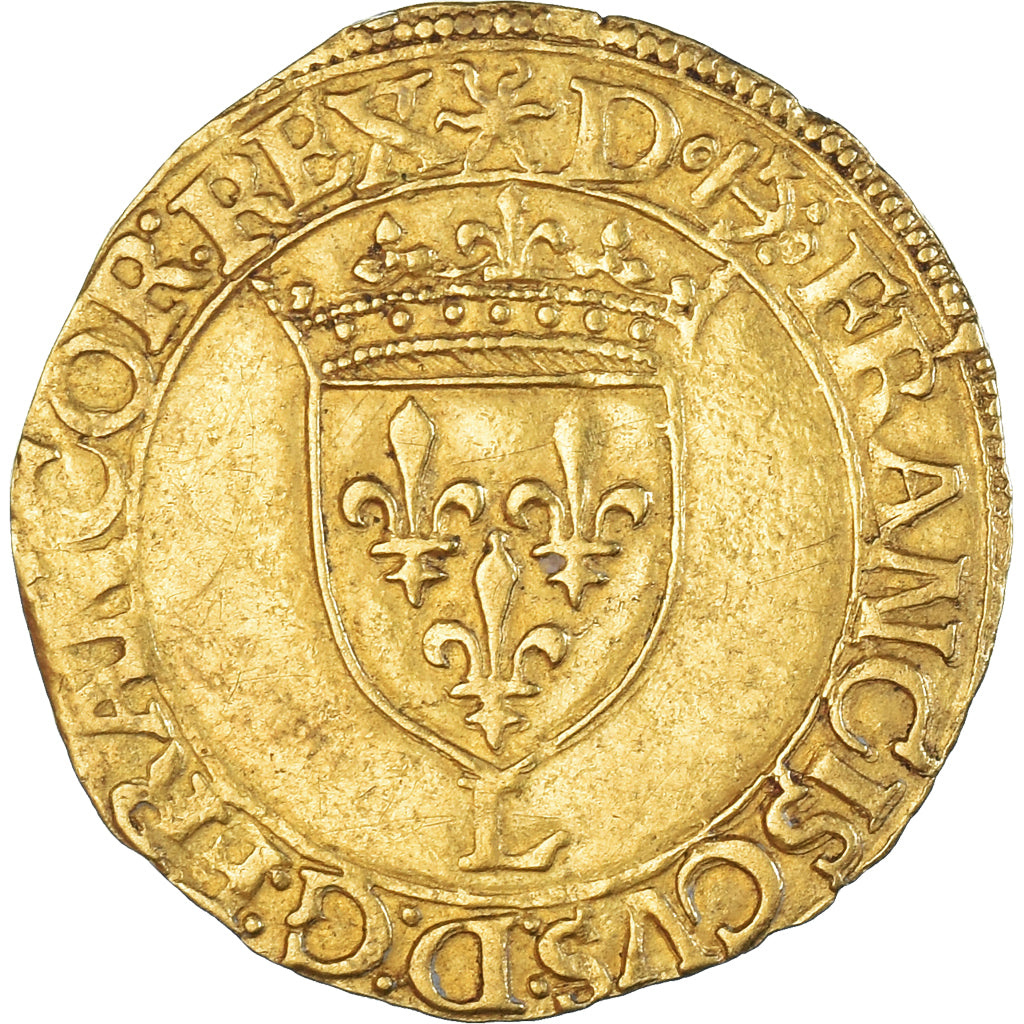Münze, Frankreich, François Ier, Ecu d'or à la croisette, 1541-1547, Bayonne