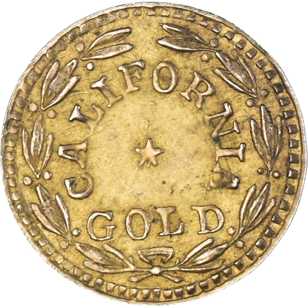 United States, California Gold, Indian Head, Token, AU(50-53), Gold