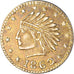 United States, California Gold, Indian Head, Token, AU(50-53), Gold
