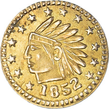 United States, California Gold, Indian Head, Token, AU(50-53), Gold