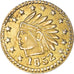 United States, California Gold, Indian Head, Token, AU(50-53), Gold