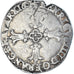 Münze, Frankreich, Henri IV, 1/4 Ecu, 1601, Bayonne, S+, Silber, Gadoury:597