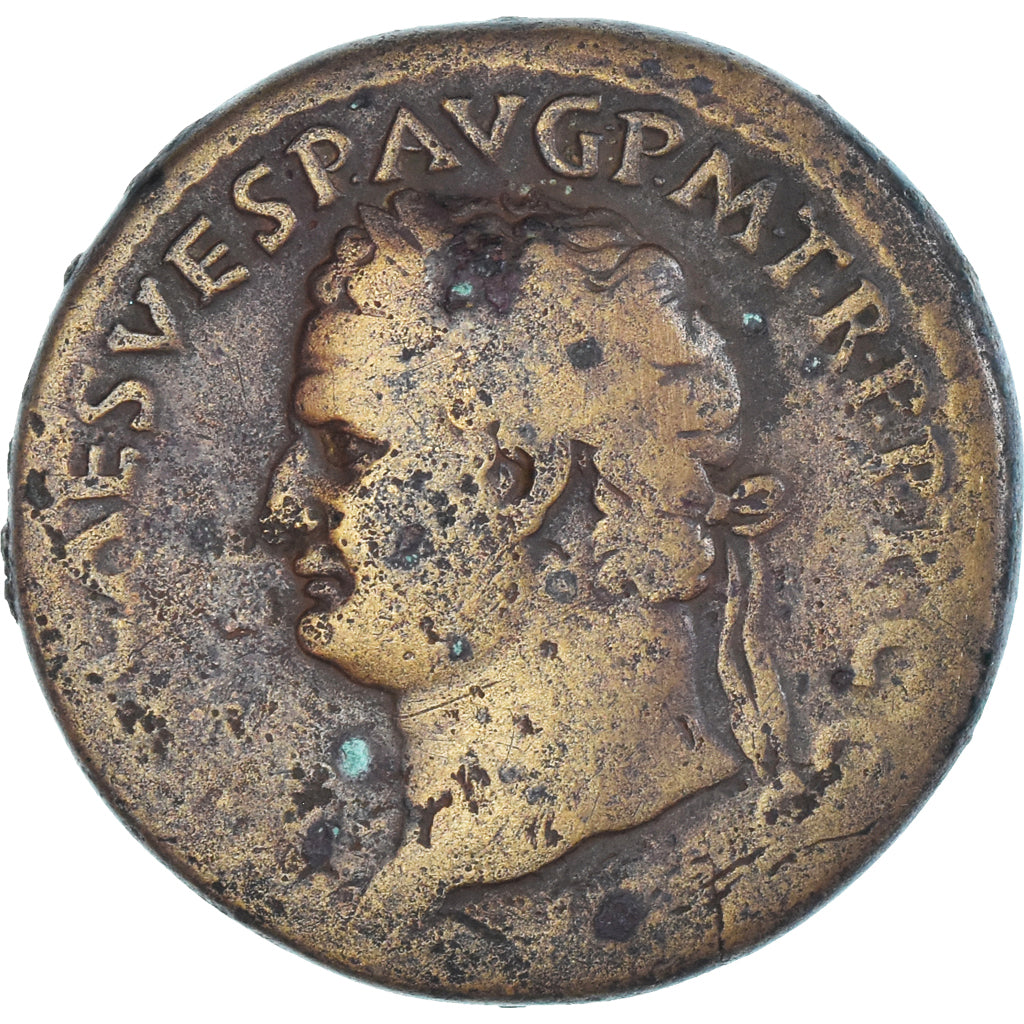Coin, Titus, Sestertius, 80-81, Rome, VF(30-35), Bronze, RIC:155