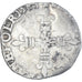 Monnaie, France, Henri III, 1/8 Ecu, 1581, Bayonne, rogné, TB+, Argent