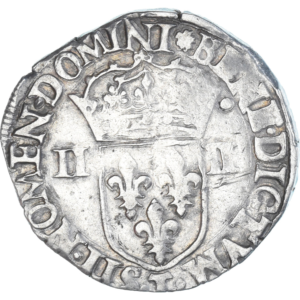 Monnaie, France, Henri III, 1/4 Ecu, 1588, Nantes, TB+, Argent, Gadoury:494