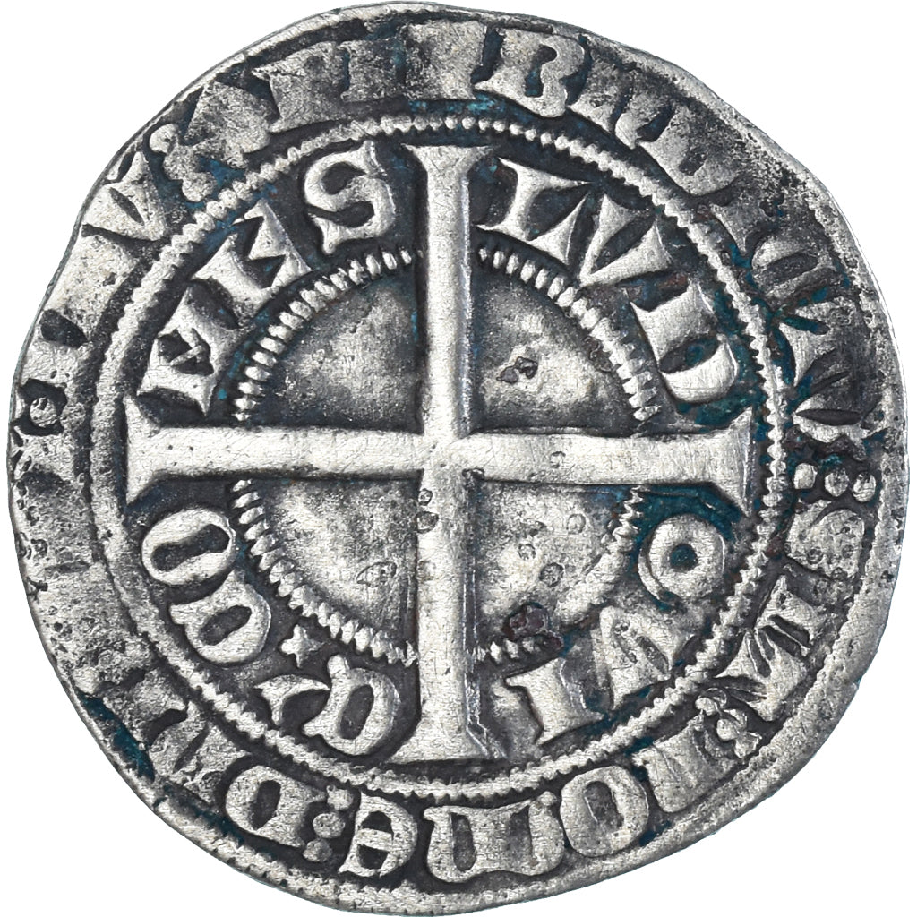 Monnaie, France, Flandre, Louis II de Mâle, Gros, 1346-1384, TB+, Argent